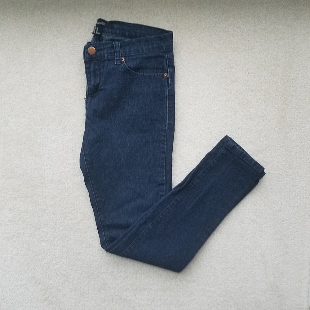 Dark Blue High Rise Skinny Jeggings Jeans